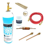 Kit Recarga R134a Geladeira/freezers ,filtro, Schraeder