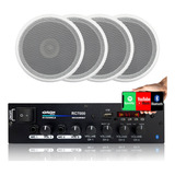 Kit Receiver Rc7000 + 2 Par De Arandelas Teto Orion Embutir