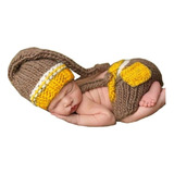 Kit Recém Nascido Fotobook Crochê Newborn Bebê Touca Soneca
