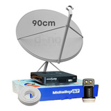 Kit Receptor Digital Midiabox - Antena 90cm Lnbf Ku Cabo