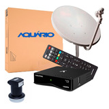 Kit Receptor Hd Banda Ku Aquario + Antena + Lnbf Simples