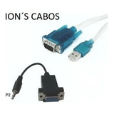 Kit Recovery Usb X Serial Db9 Macho + P2 X Serial Db9 Fêmea