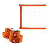 Kit Rede De Vôlei 6 Metros + Marcação Laranja