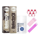 Kit Refectocil 2 Tintas + 1 Oxidante Castanhos - Nº3 E Nº3.1