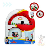 Kit Refeição Alimentação Infantil Mickey Disney Em Melamina 