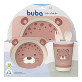 Kit Refeição Bambu Infantil Bebê Gatinha E Tigre Orig Buba