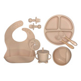 Kit Refeição Bebê Silicone Colher Pratinho Infantil Ventosa