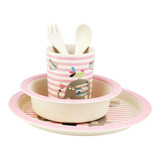 Kit Refeição Papinha Infantil Prato Copo Colher Garfo Bebê