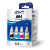 Kit Refil Garrafa Epson 664 L355 L365 L375 L220