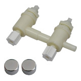 Kit Registro Duplo E Botão Purificador Newup Infinity Glass
