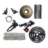 Kit Relação 18v Marchas Bicicleta Completo Yamada +brinde