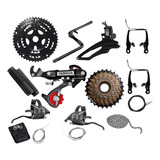 Kit Relação 21 Marchas Bicicleta Rapid Fire Pedivela + Freio