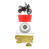 Kit Relação Bmw F800 Gs Corrente Dourada Com Retentor 