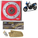 Kit Relação Bmw F800 R 2010 Vaz Corrente Dourada Unifort