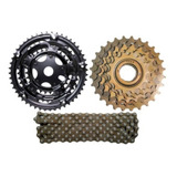 Kit Relação Para Bicicleta Com Marcha 18v/21v 6v/7v Bike Mtb