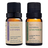 Kit Relaxamento Lavanda + Lemongrass Via Aroma  10ml
