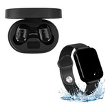 Kit Relógio À Prova D 'água Compátivel Samsung iPhone + Fone