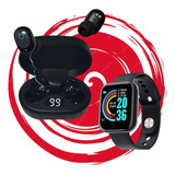 Kit Relogio Inteligente Smartwatch + Fone