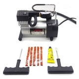 Kit Remendo Macarrão Pneu Carro + Compressor De Ar 12v150psi