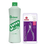 Kit Removedor Esmaltes Lutex 500ml + Alicate 777 Mundial