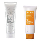 Kit Renew Sabonete Gel Facial E Máscara Esfoliante Térmica 