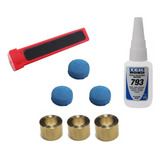 Kit Reparador De Taco 3 Solas Master + Ajustador + Tek Bond Cor Natural