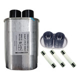 Kit Reparo Microondas Capacitor 0,85uf + 3 Fusivel 20 Amp