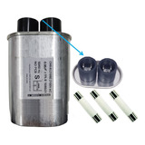 Kit Reparo Microondas Capacitor 0,95uf + 3 Fusivel 20a