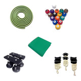 Kit Reparo P/ Mesa De Sinuca Caçapa/ Bolas/ Borracha/ Pano