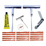 Kit Reparo Pneu Remendo Carro Moto S/ Câmara + 13 Macarrão