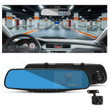 Kit Retrovisor Câmera De Ré Frontal C/gravação Automotiva Ré