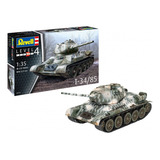 Kit Revell Tanque De Guerra T-34/85 1/35 229 Peças 03319