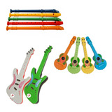 Kit Revenda 15 Itens Infantil Flauta/guitarra/viola Atacado
