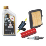 Kit Revisão Cg 160 Vela Filtros + Oleo 10w30 Original Honda