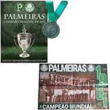 Kit Revista Palmeiras Campeão Mundial 1951 Medalha + Pôster