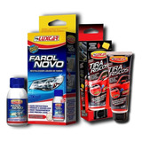 Kit Revitalizador De Farol 50ml E Tira Riscos 120ml Luxcar