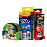 Kit Revitalizador Farol Tira Riscos Plast