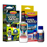 Kit Revitalizador Removedor Limpador Farol Vidro