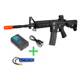 Kit Rifle Airsoft G&g Cm16 Raider-l+bat +lipo Nf E Garantia