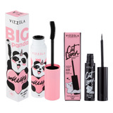 Kit Rímel Máscara De Cílios Big No Panda + Delineador Preto