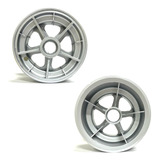 Kit Roda Dianteira E Traseira Prata Do Walk Machine Original