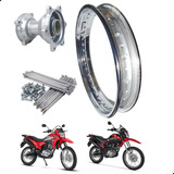 Kit Roda Traseira Bros 160 Freio Disco Cubo Aro Raios 4mm 