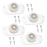 Kit Rodinha Porta Correr Guarda Roupa Roldana Concava 4pçs 