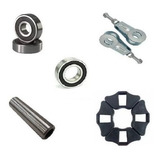 Kit Rolamento Roda + Espaçador + Coxim Ybr / Factor Tambor