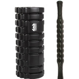 Kit Rolo Liberação Miofascial Foam Roller E Bastão Massagem Yangfit