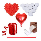Kit Romântico - 500 Pétalas De Rosas + 12 Velas + 6 Balões