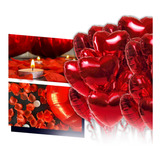 Kit Romântico - 500 Pétalas De Rosas + 16 Velas + 7 Balões