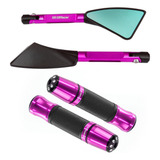 Kit Rosa Retrovisor Stark Race Manopla Punho Yamaha Nmax