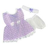 Kit Roupa Baby Alive Roupinhas Para Boneca Lilas Coração
