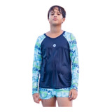 Kit Roupa Banho Juvenil Sunga+blusa Proteção Solar Uv 0 A 16